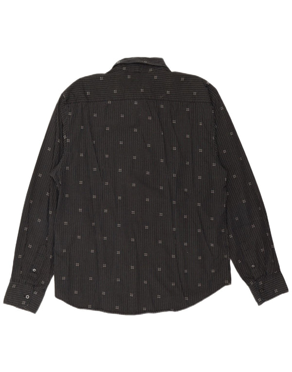 Cămașă pentru bărbați TOM TAILOR XL, bumbac negru cu dungi