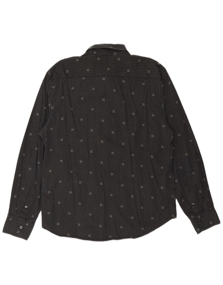 Cămașă pentru bărbați TOM TAILOR XL, bumbac negru cu dungi