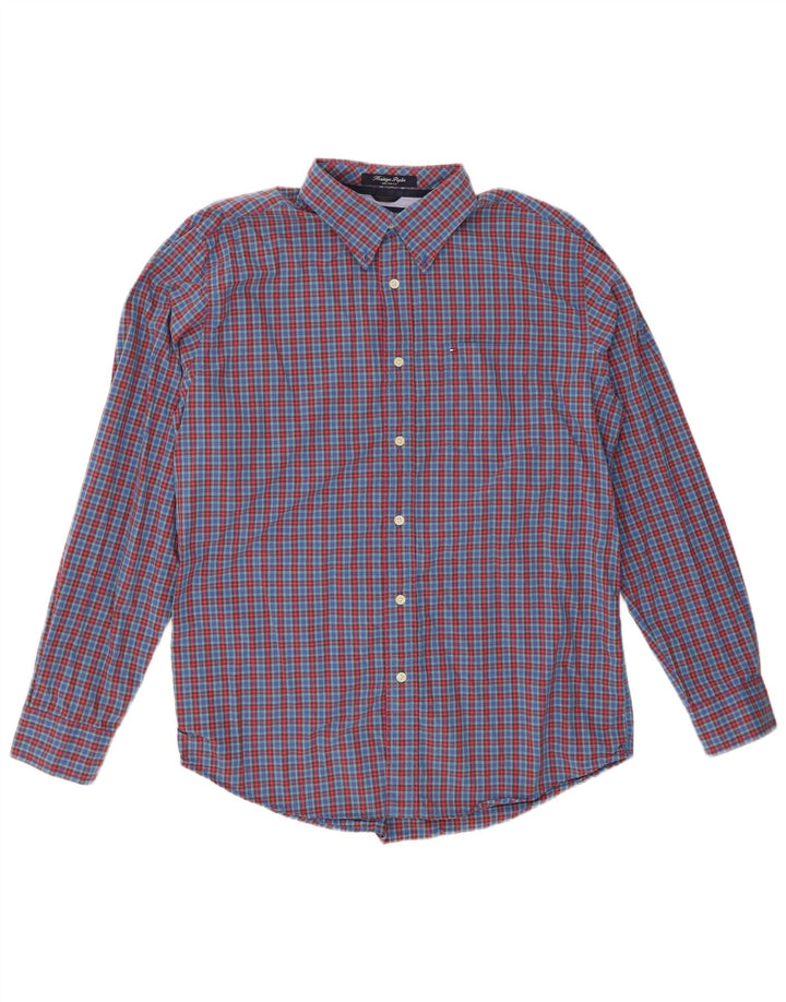 Cămașă Heritage pentru bărbați TOMMY HILFIGER, bumbac cu carouri albastre mari