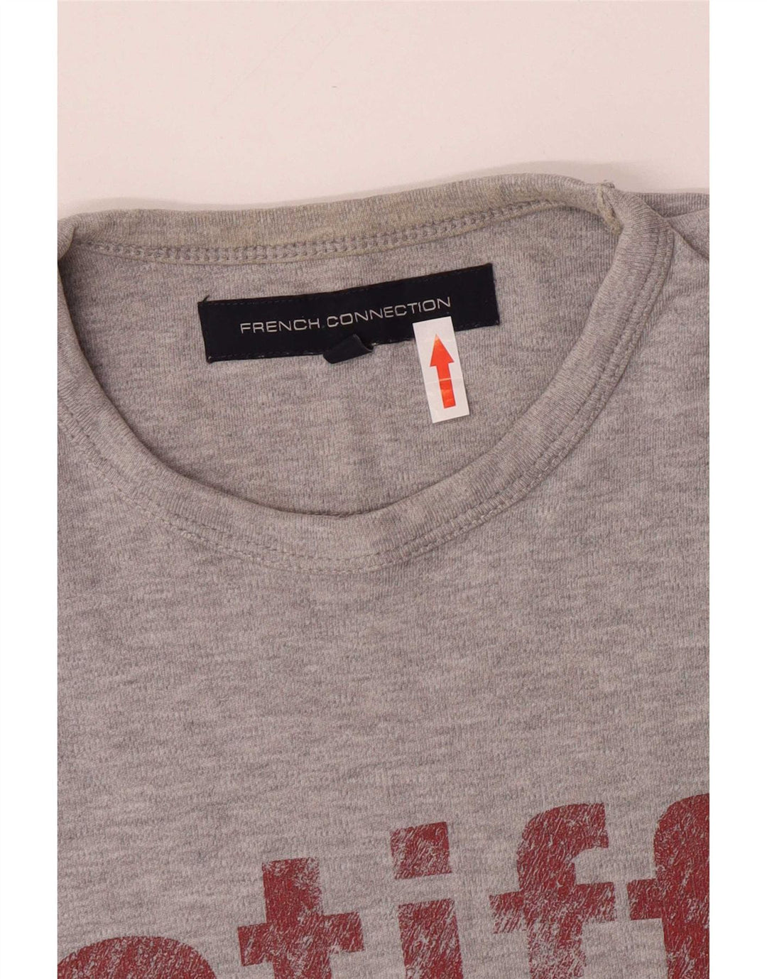 Tricou grafic pentru bărbați French Connection Top, bumbac, gri mediu