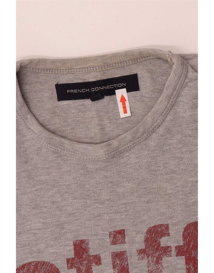 Tricou grafic pentru bărbați French Connection Top, bumbac, gri mediu