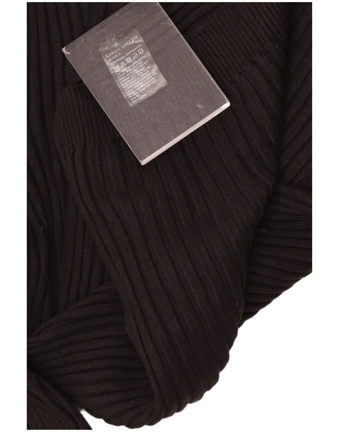 Pulover cu gât rulat pentru femei Karen Millen UK 12 Viscoză medie neagră
