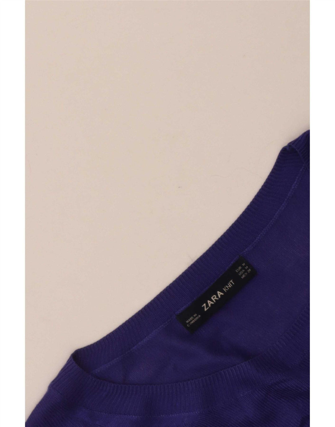 Pulover de damă Zara Crop Oversized Crew Deck Pulover UK 14 Medium Purple