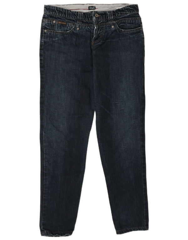 Blugi subțiri pentru femei Dolce & Gabbana IT 48 XL W34 L32 bleumarin bumbac