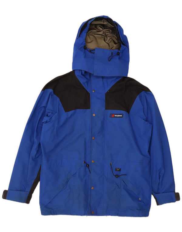 Jachetă de vânt cu glugă pentru bărbați Berghaus UK 42 XL Albastru Colorblock