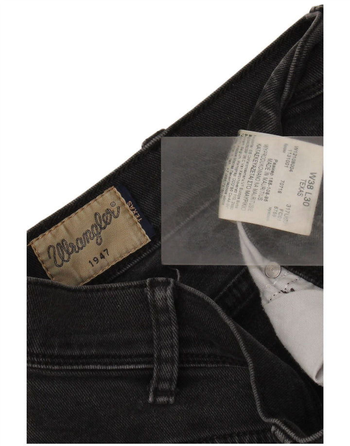 WRANGLER Jeans drepte pentru bărbați Texas W38 L30 bumbac negru