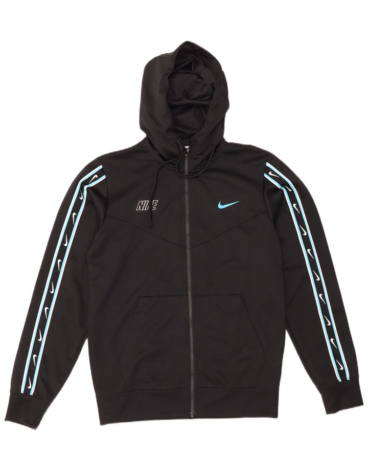 Pulover NIKE Graphic Zip pentru bărbați, poliester mic, negru