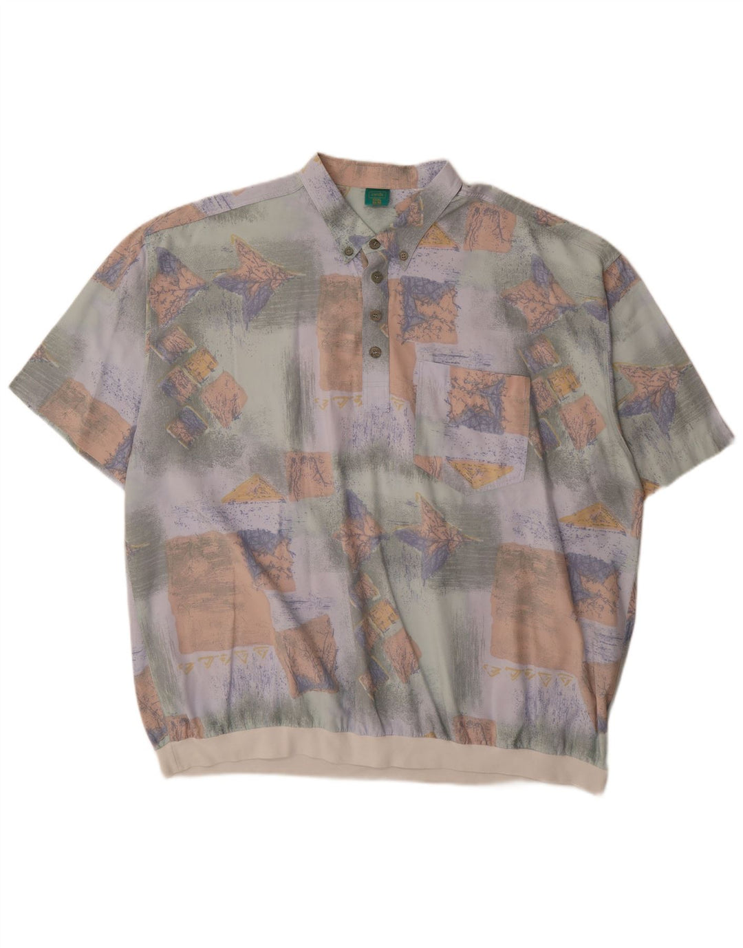 Cămașă cu mânecă scurtă pentru bărbați Canda, cu model abstract, 3XL, multicolor
