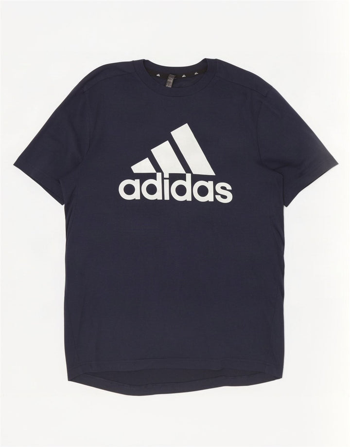 Tricou cu grafică Adidas Aeroready pentru bărbați Top mic poliester bleumarin