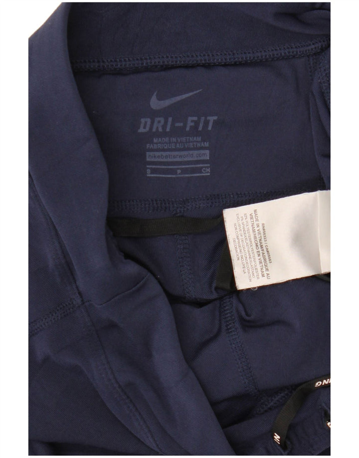 Leggings NIKE Dri Fit Capri pentru femei UK 10 Mici, poliester bleumarin