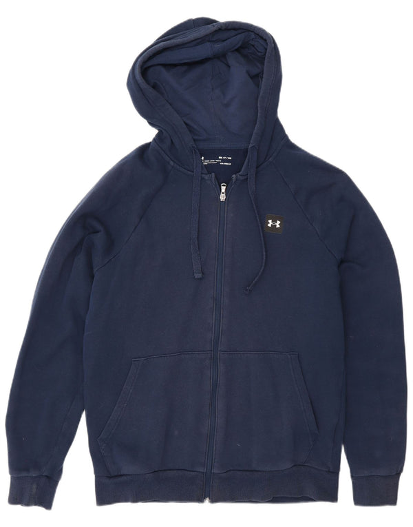 Pulover Under Armour pentru bărbați, cu formă normală, cu fermoar, bumbac, albastru, mediu