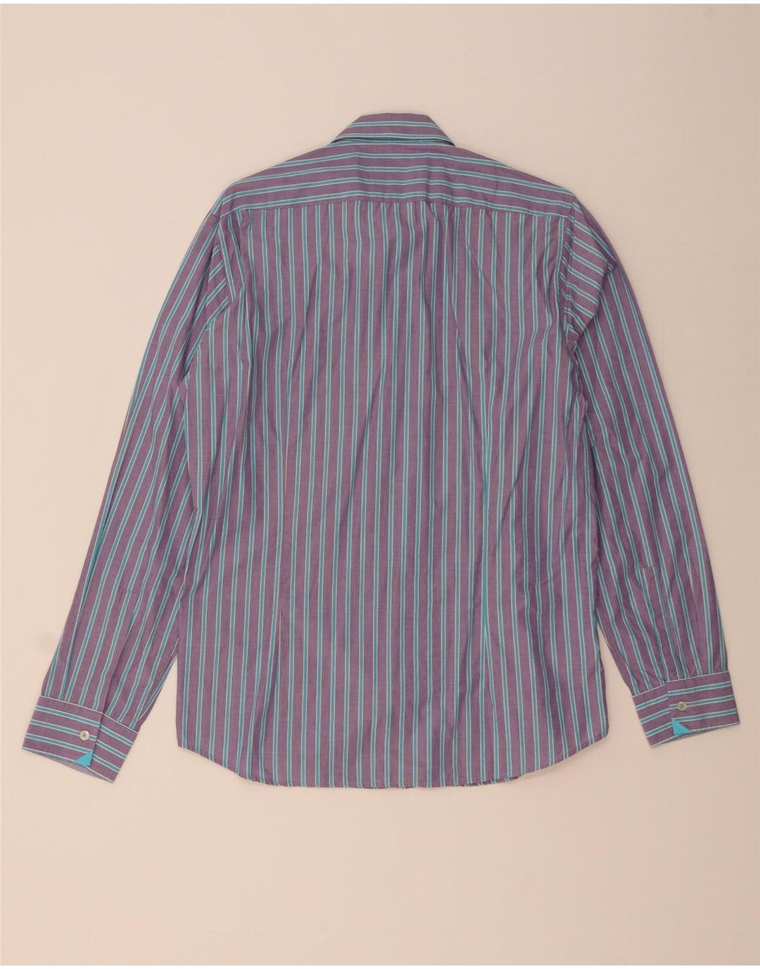 Cămașă pentru bărbați HUGO BOSS, cu culoare normală, din bumbac cu dungi violet mediu