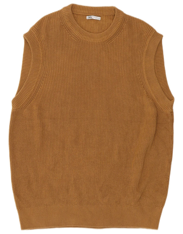 Zara Barbati Vesta Tank Top Mic Maro Bumbac