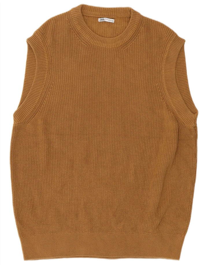 Zara Barbati Vesta Tank Top Mic Maro Bumbac