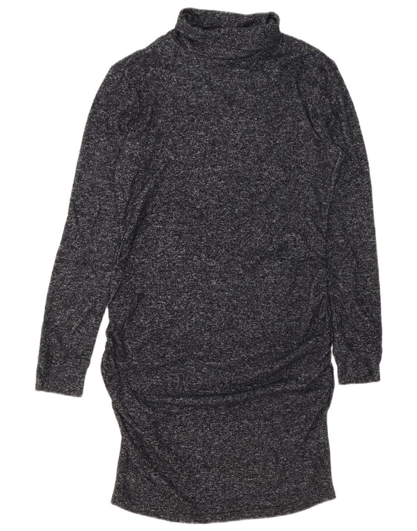 Rochie Athleta pentru femei cu gât rulat, rochie cu pulover, UK 14, mediu, bleumarin, raion pătat