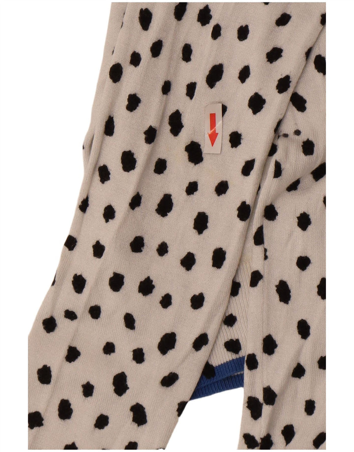 Pulover cardigan pentru femei Marks & Spencer UK 10 Small White Spotted Viscose