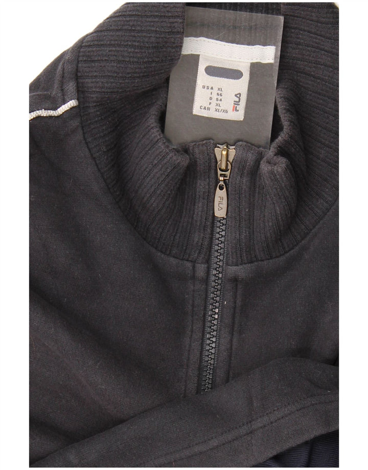 Pulover Fila pentru bărbați, cu fermoar, cu gât, XL, bleumarin
