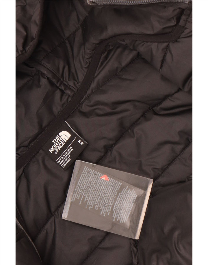 Jachetă căptușită cu glugă The North Face pentru băieți, 9-10 ani, poliester mediu negru