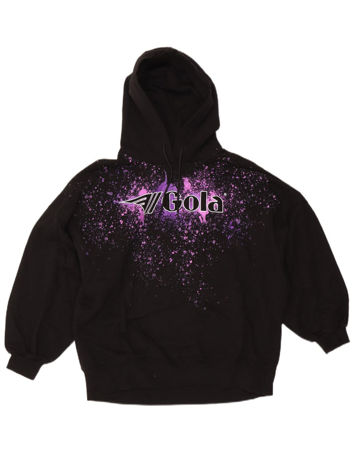 Pulover cu glugă supradimensionat cu grafic pentru femei Gola UK 14 Medium Black Tie Dye