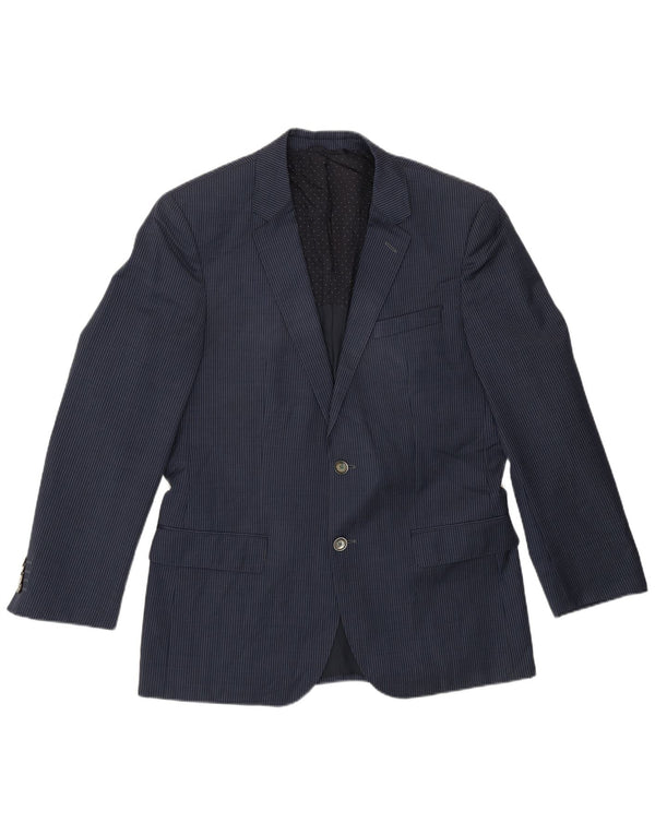 Blazer pentru bărbați Hugo Boss, cu 2 nasturi, EU 50, mare, bleumarin, cu dungi