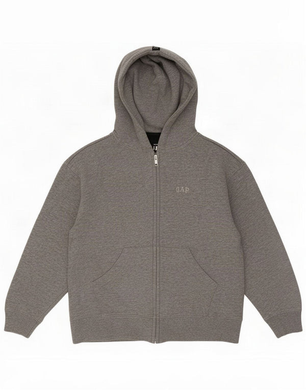 Gap Pulover pentru femei cu fermoar cu glugă UK 16 Mare Bumbac gri