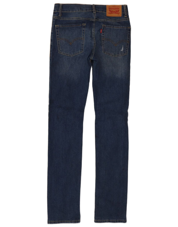 Levi's Boys 510 blugi skinny distressed 15-16 ani W30 L32 bumbac albastru