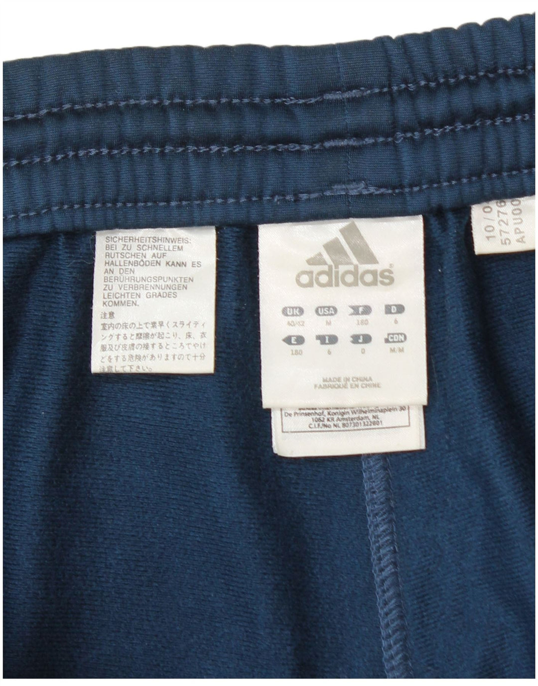Pantaloni de trening Adidas pentru bărbați Marea Britanie 40/42 Poliester albastru mediu