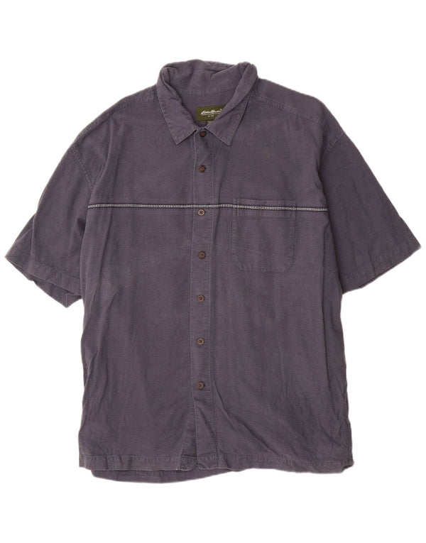 Cămașă cu mânecă scurtă pentru bărbați Eddie Bauer, bumbac bleumarin 2XL
