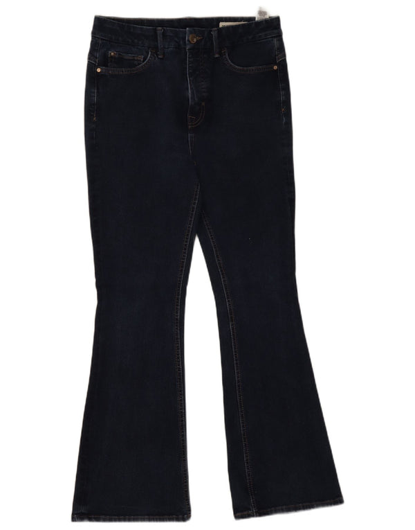 Marks & Spencer Blugi evazați pentru femei UK 12 Medium W28 L27 Bleumarin Bumbac