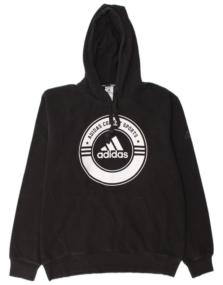 Pulover ADIDAS pentru bărbați cu glugă grafic 2XL, bumbac negru