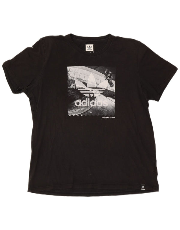 Tricou grafic pentru bărbați Adidas Top 2XL bumbac negru