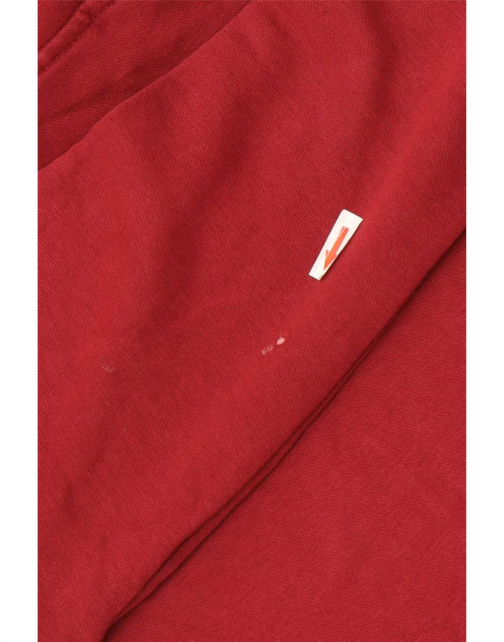 Pulover supradimensionat pentru femei Nike UK 10 Bumbac roșu mic