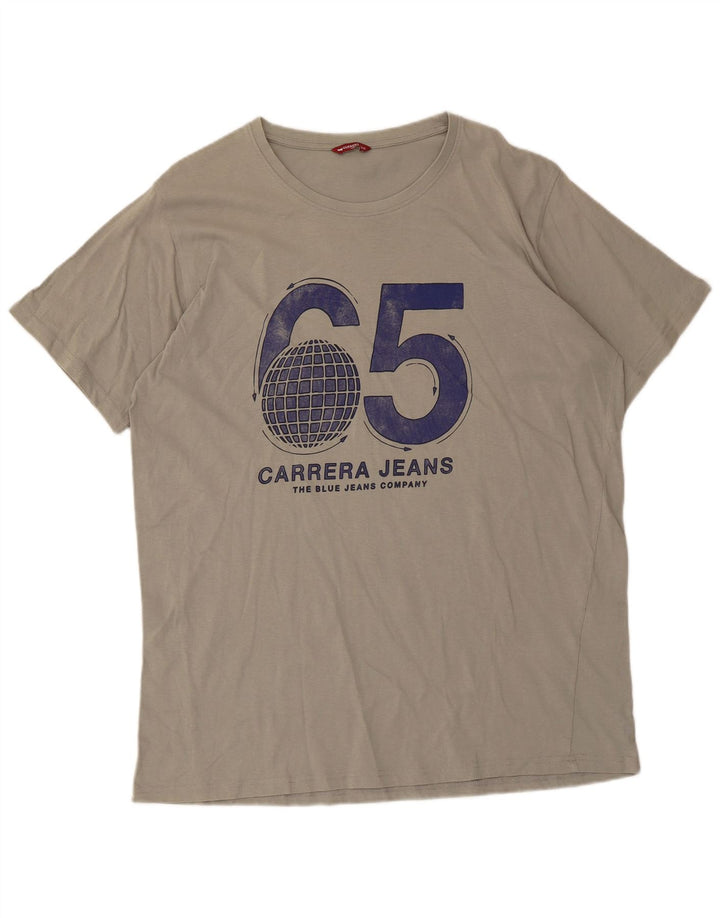 Tricou grafic pentru bărbați Carrera Top 2XL bumbac gri