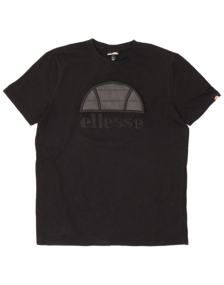 Tricou grafic pentru bărbați Ellesse Top mare din bumbac negru