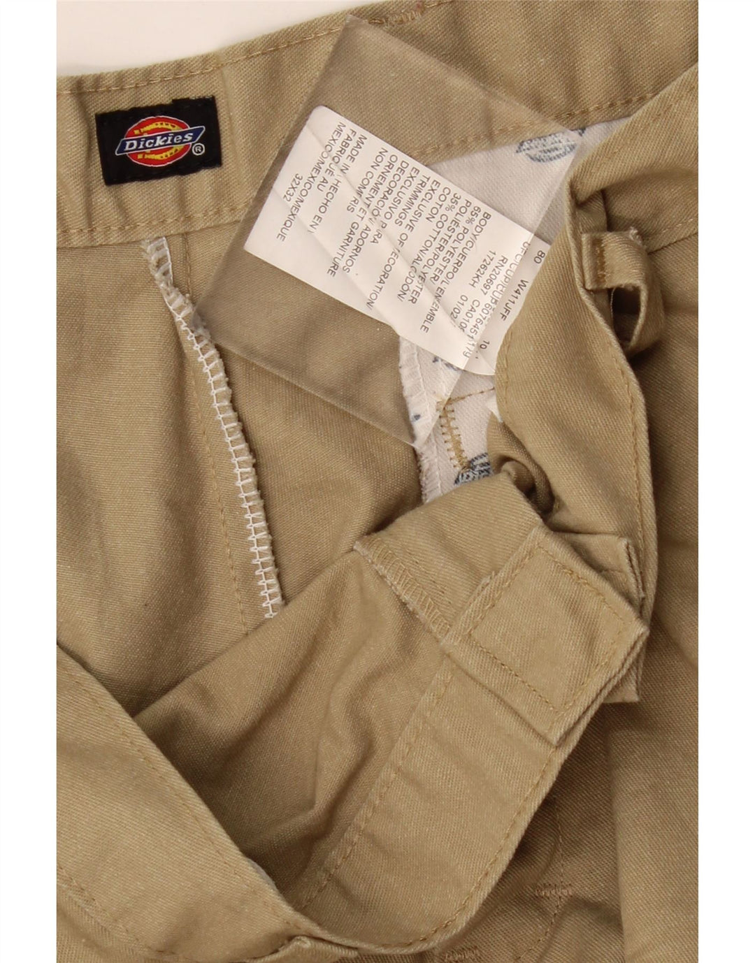 DICKIES Pantaloni chino drepți pentru bărbați W32 L32 poliester bej