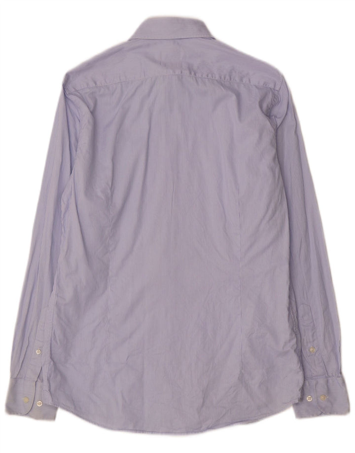 Cămașă Massimo Dutti pentru bărbați Mărimea 39 15 1/2 Medium Blue Pinstripe