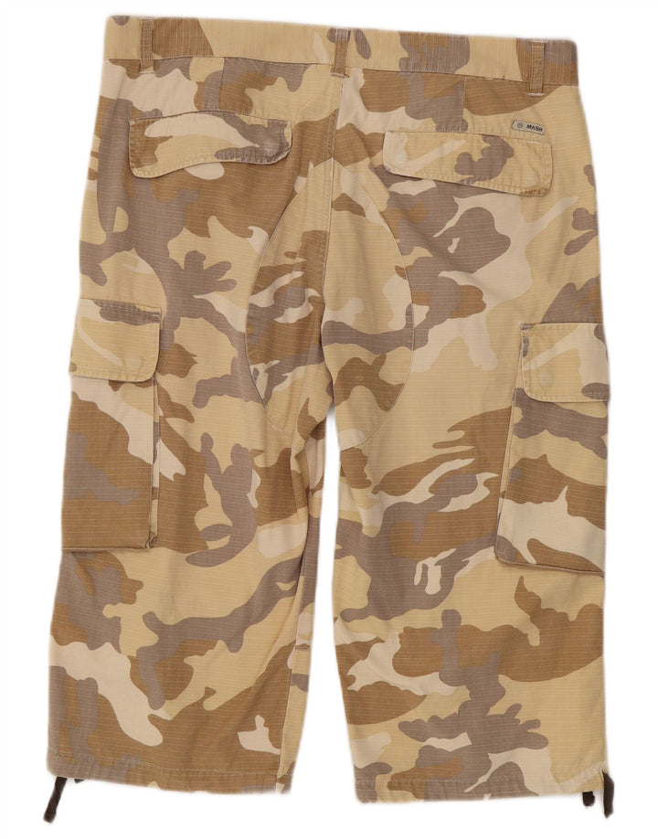 Bermude pentru bărbați Mash Cargo W36 Large Beige Camouflage