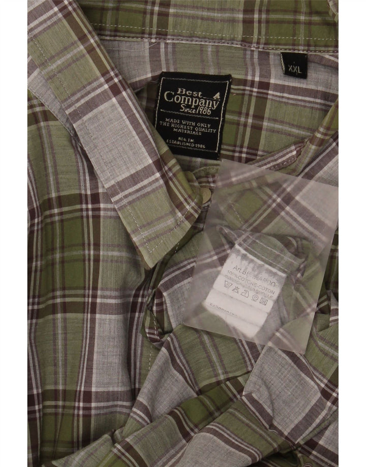 Cămașă pentru bărbați Best Company 2XL, bumbac verde check