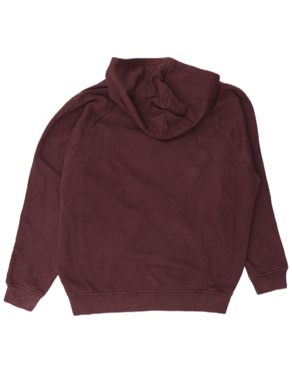 Pulover supradimensionat Adidas pentru femei UK 12/14 Bumbac Burgundy mediu