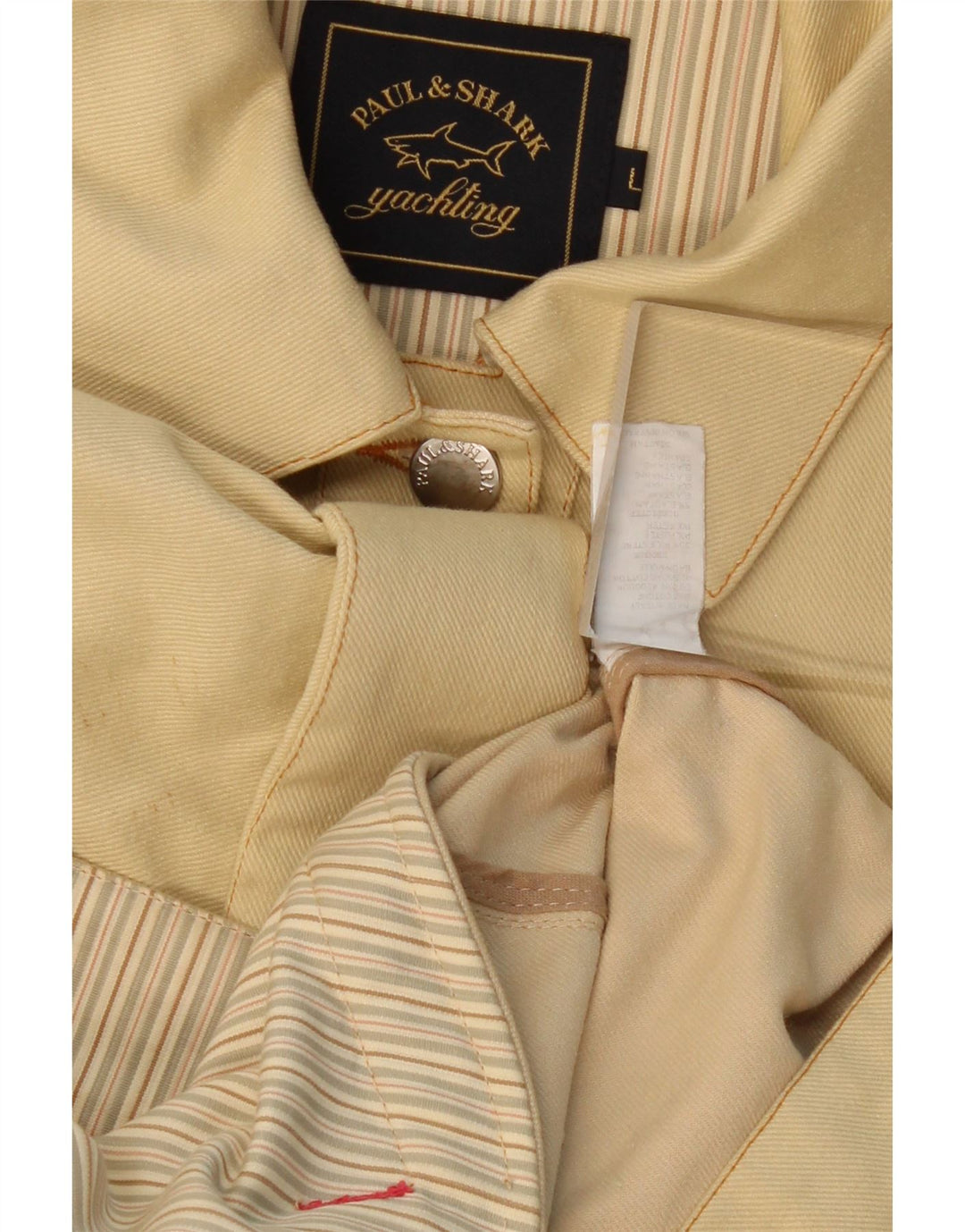 PAUL & SHARK Jachetă de blugi pentru yachting pentru femei UK 16, bumbac galben mare