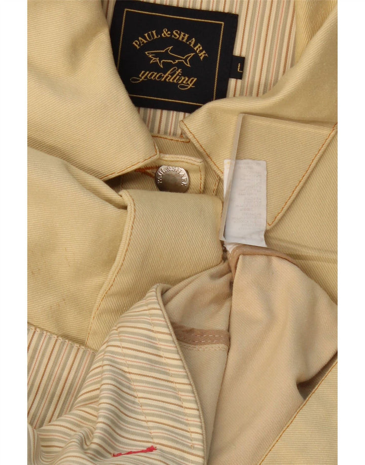 PAUL & SHARK Jachetă de blugi pentru yachting pentru femei UK 16, bumbac galben mare