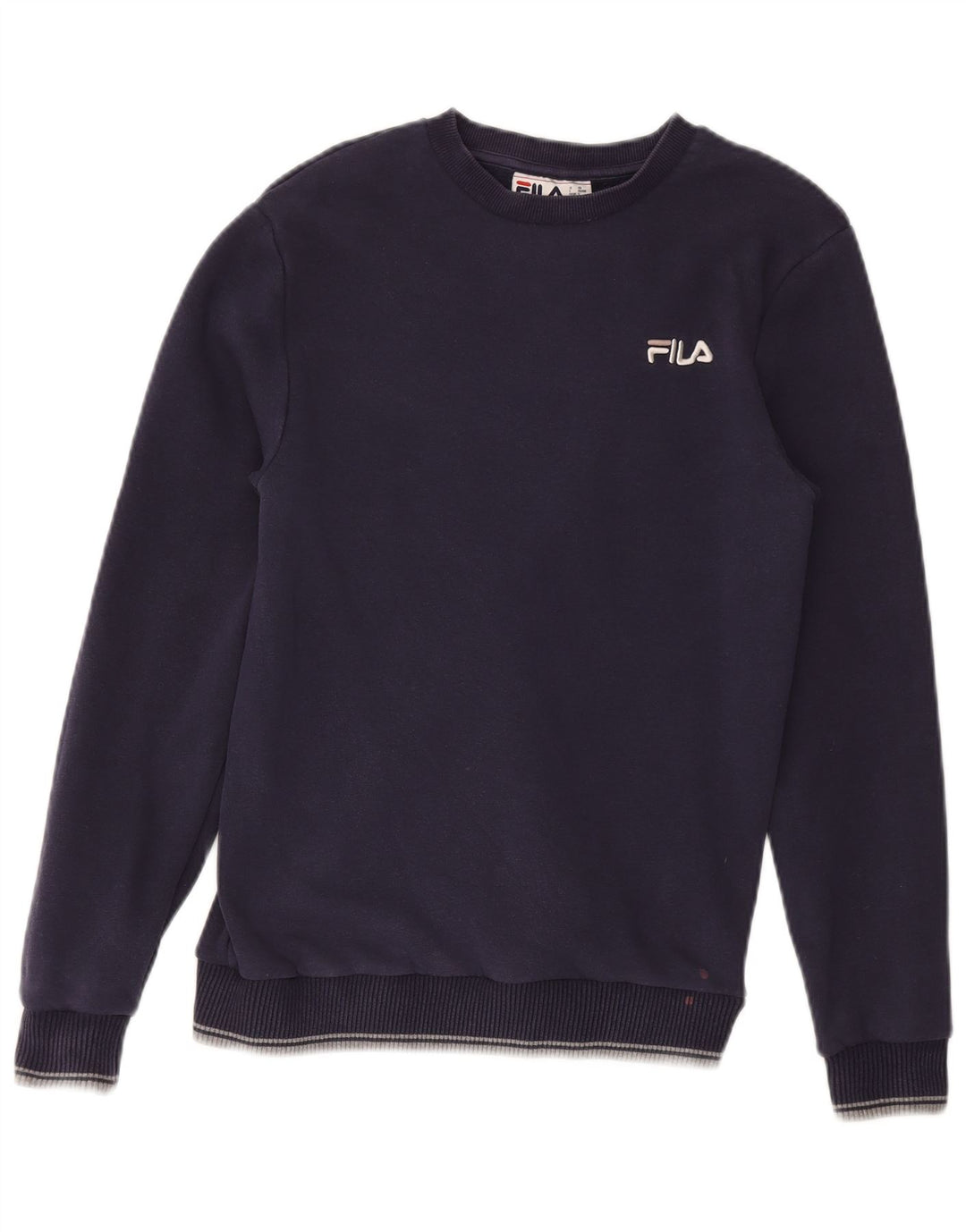 FILA Mens Sweatshirt Jumper Small Navy Blue Cotton