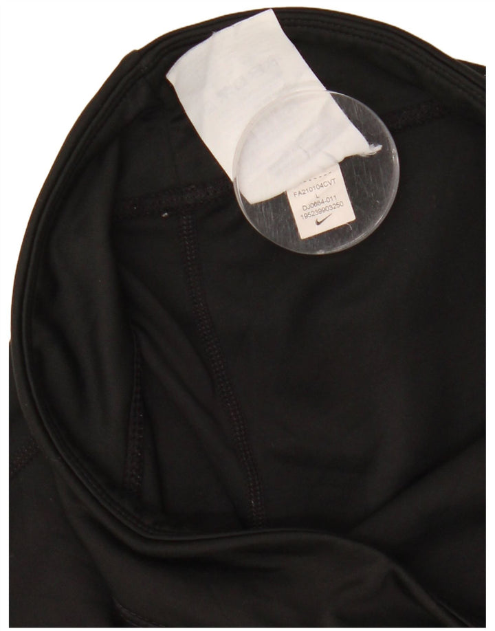 Pantaloni scurti sport pentru fete NIKE 12-13 ani, mari, negru, poliester