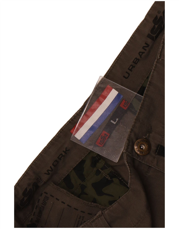 Pantaloni scurți cargo Issa pentru bărbați mari W36 kaki