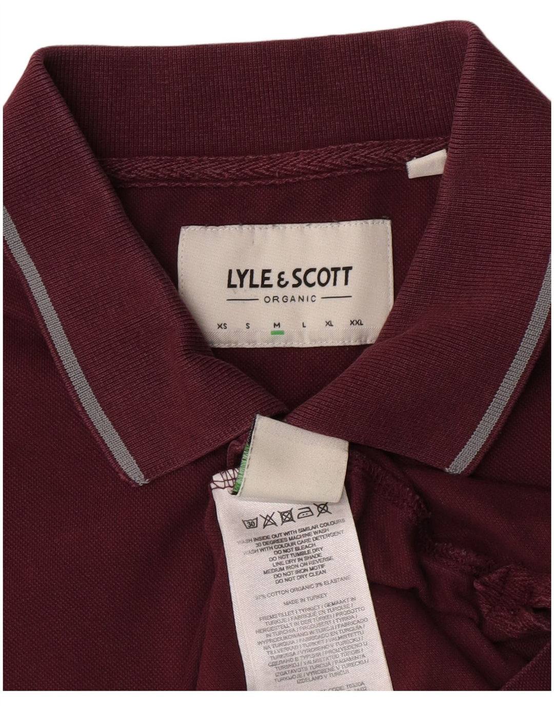 Tricou polo Lyle & Scott pentru bărbați, bumbac maro mediu