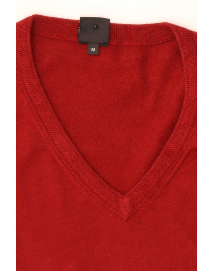 Pulover cu decolteu în V Hugo Boss pentru bărbați, roșu mediu, color block