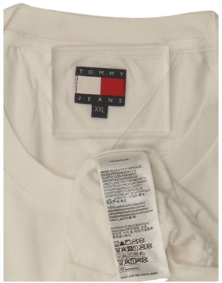 Tricou pentru bărbați Tommy Hilfiger Top 2XL Bumbac alb
