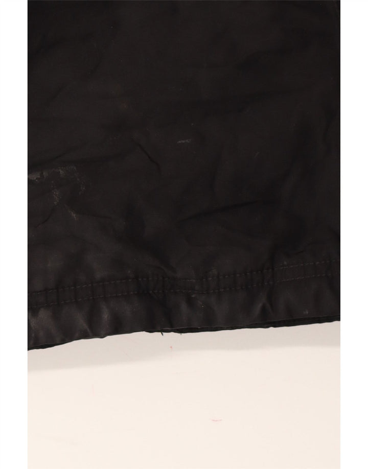 HURLEY Womens Hooded Windbreaker Coat UK 14 Medium Black Polyester Vintage Hurley and Second-Hand Hurley from Messina Hembry 