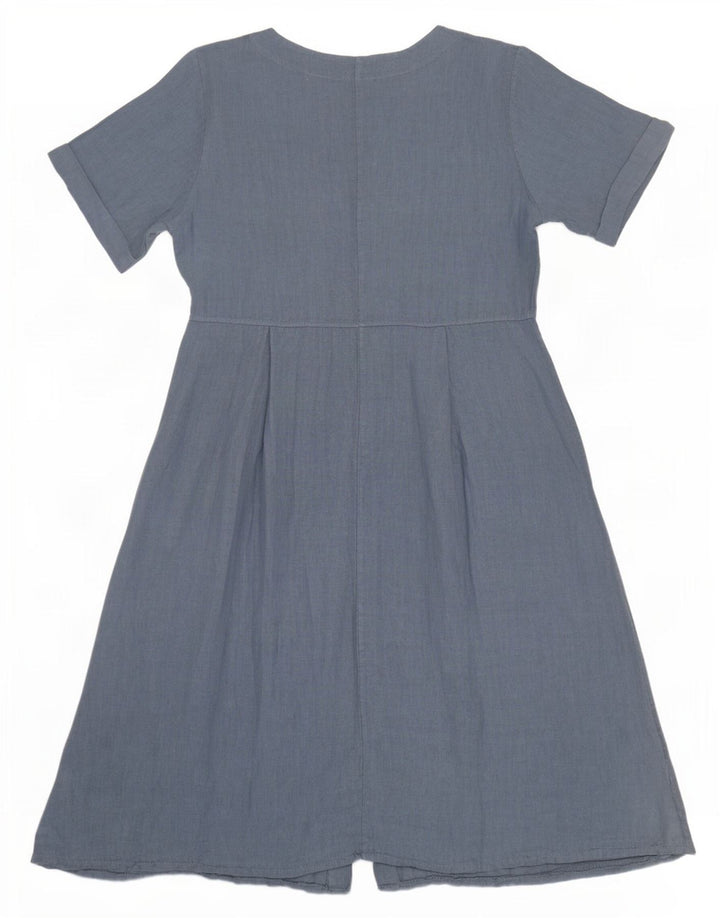 WoolOvers Rochie A-Line pentru femei UK 14 Lenjerie mare albastră