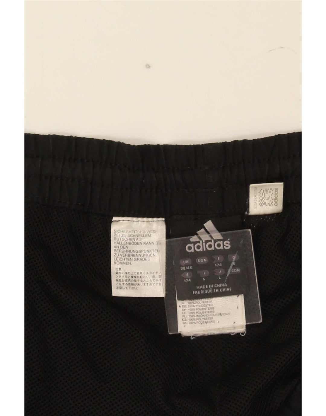 Pantaloni de trening pentru bărbați Adidas Pantaloni de jogging UK 38/40 Poliester mediu negru